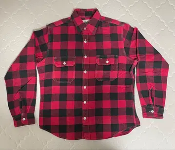 NINE LIVES FOR WORK 헤비 플란넬 셔츠 레드 XL