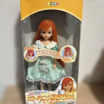 LICCA 오렌지 헤어 스카이블루 드레스 인형