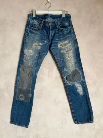 히스테릭스 글래머 데미지 데님 팬츠