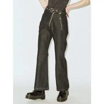 jouetie 라이더 데님 팬츠 블랙