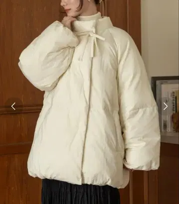 hinari 충전솜 리본 미들 코트