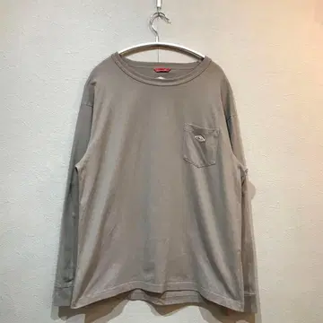 BALL 헤비 무게 와펜 포켓 부착 긴팔 T셔츠