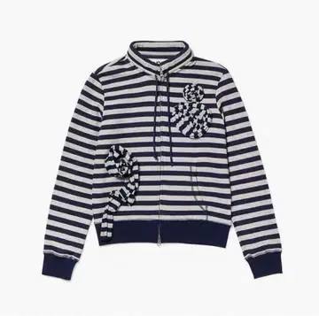 스트라이프 패턴 캐주얼 후드티