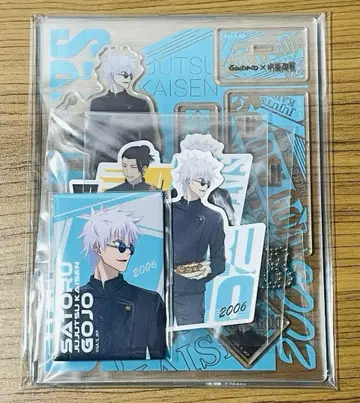 주술회전 고죠 사토루 긴다코 콜라보 아크릴 스탠드 캔뱃지 스티커