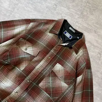 배색이 뛰어난 90s SUTTER&GRANT 옴브레 체크 L/S 셔츠