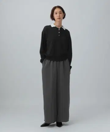 택 포함 새상품 LEPSIM 와이드 팬츠 차콜