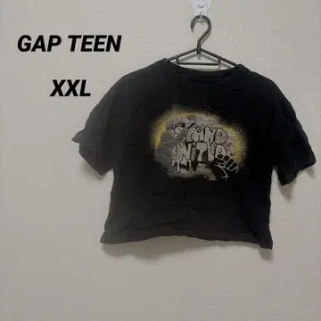 GAP TEEN [ XXL ] 여성용 크롭 T셔츠 블랙