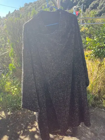 울 혼방 헤링본 코트 남성용 쇼와 레트로