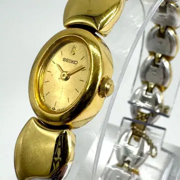[ 작동 ] SEIKO 여성용 손목시계 1E20-5590 골드 쿼츠