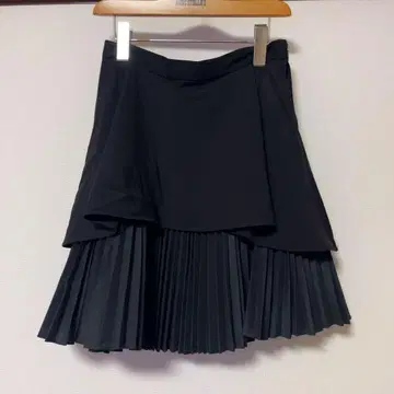 snidel 플리츠 미니 스커트 블랙