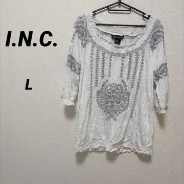 I.N.C. [ L ] 화이트 자수 튜닉
