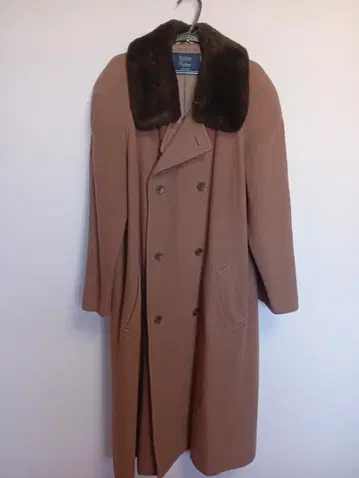 KEITH 키이스 울 코트 더블 브레스트 모브 핑크 롱