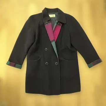 더블 브레스트 울 코트