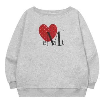 뮤센트 모어 도트 하트 로고 원 숄더 트레이닝복 그레이