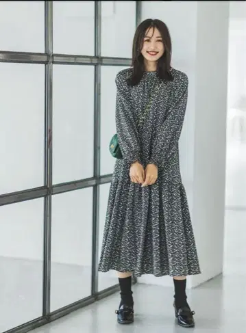 cohina 꽃무늬 긴팔 원피스