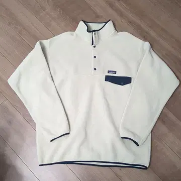 patagonia 아이보리 플리스 자켓 하프 지퍼