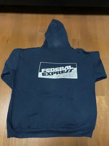 빈티지 DISCUS FEDERAL EXPRESS US 후드티 네이비