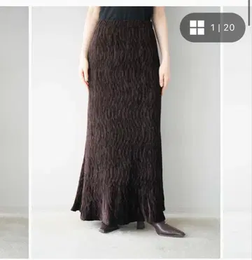 lumier 벨로아 플리츠 스커트