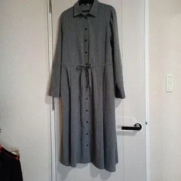 Keith 스트라이프 긴팔 셔츠 원피스 38