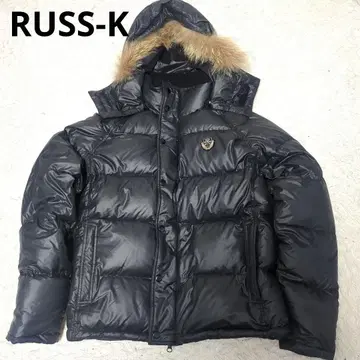 Y2K RUSS K 퍼 다운 그런지 헤이세이 러스케 블랙 L 사이즈