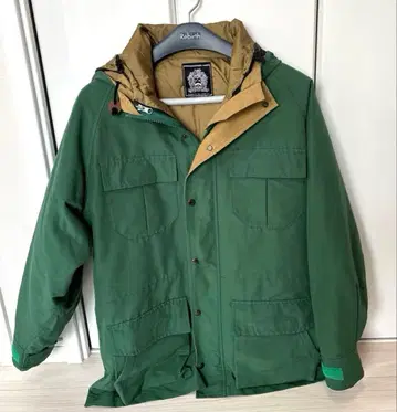 Van 그린 나일론 후드 부착 자켓