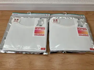 HEATTECH 화이트 긴팔 T셔츠 S 사이즈 2장 세트 미사용품