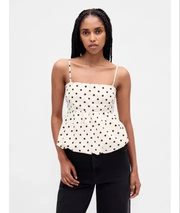 GAP 포플린 버블 크롭 상의 L 사이즈