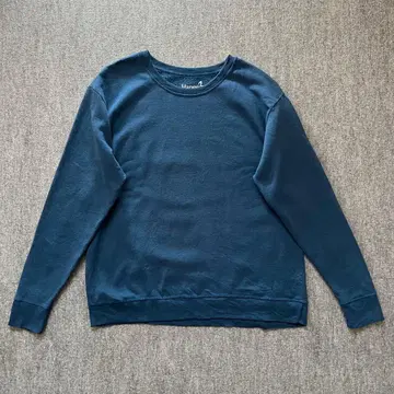 Hanes 블루 속기모 크루넥 맨투맨 트레이닝복 XL