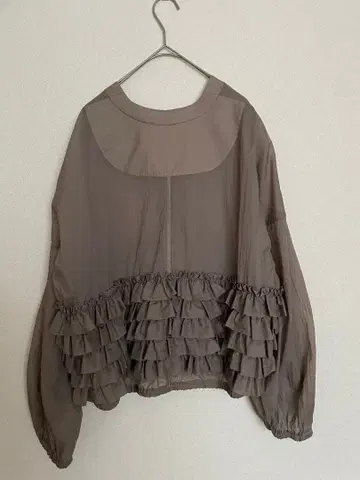 ayane 아얀 프릴 가디건 폴리에스테르 풀오버 손세탁 가능