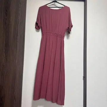 빔스 하트 반팔 원피스 핑크