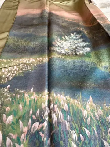 호몬기 작가 작품 봄 경치 꾀꼬리색 말차색 계열