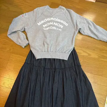 마드모아젤 논논 맨투맨 가디건 그레이