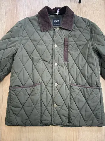 ZARA 올리브 그린 퀼팅 자켓 M