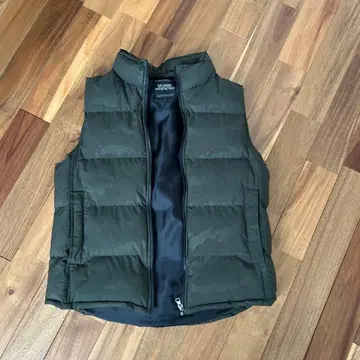 남성용 다운 베스트 짙은 녹색 카키색