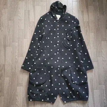 새상품급 t.b 센소유니코 도트 울 롱 코트 그레이 38