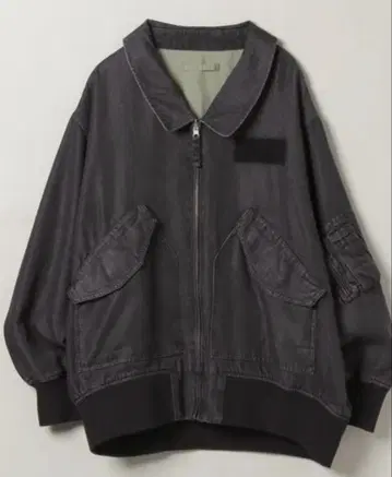 지나시스 리버서블 플라이트 자켓 2WAY 아우터 블랙 x 카키