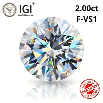 2.00ct F-VS1 라운드 라보그로운 다이아몬드