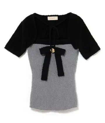 [ 새상품 ] ANDMARY Bicolor ribbon tops