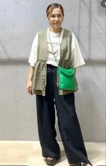 렙심 개더WZIP 베스트 카키