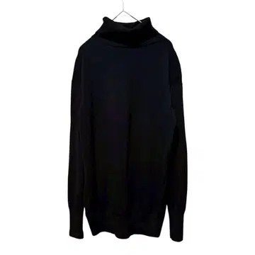 플라스테 터틀넥 스웨터 풀오버 니트 모 100% M 블랙 상의