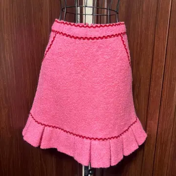 MILk 스커트 핑크 트위드