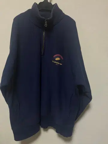 퀵실버 네이비 하프 지퍼 트레이닝복