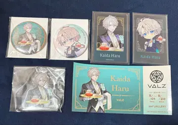 니지산지 V LZ 콜라보 카페 카이다 하루 캔뱃지 클리어 카드