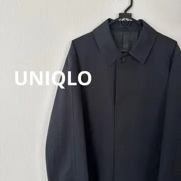 UNIQLO 네이비 스텐카라 코트 롱 기장