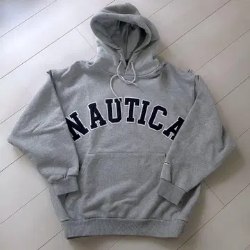 NAUTICA 그레이 후드 부착 후드티