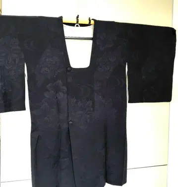 블랙 도행 코트 긴 길이