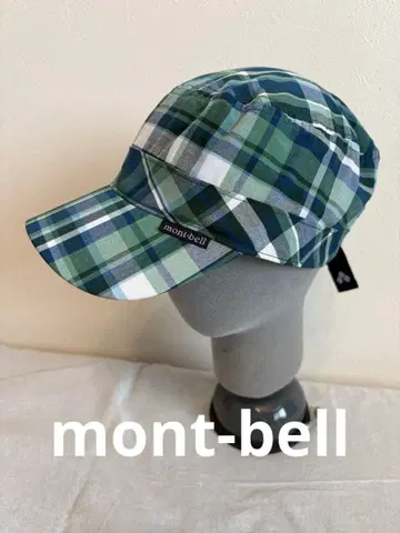 몽벨 체크 워크캡 그린
