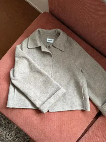 한국 브랜드 핸드메이드 utmost. 베이지 울 90% 피코트