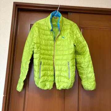 PUMA 경량 다운 자켓 라임 그린