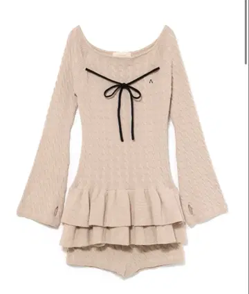 ANDMARY Milky frill mini dress Beige